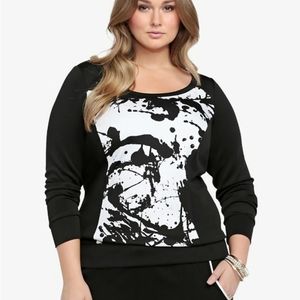 Torrid Splatter Scuba Sweatshirt Sz. 3